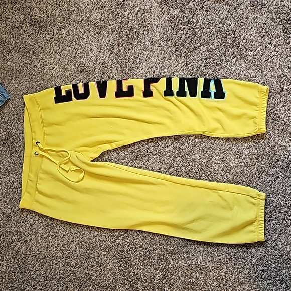 STUNNING VINTAGE VS PINK YELLOW TRACKPANTS - Picture 2 of 11